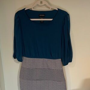 Teal and Gray Dress by Emorie